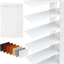 2" Slats Wood Blinds for Indoor Windows: Solid Wooden Blackout Blinds & Shades,Black Out Privacy Horizontal Blinds for Home Bedroom Bathroom Living Room Windows 22.5" WX48 H White