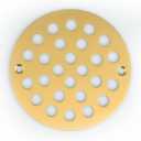 4 Inch Screw-in Round Shower Drain Cover Replacement Floor Drainer with Screws (Brushed Golden)