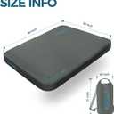 LOSTHORIZON Air & Foam Camping Mattress, Self-Inflating Sleeping Pad, 4.5" Thick, with Air Pump, Queen, Gray
