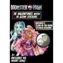 Monster High 16 Valentines Cards with Glow Stickers, Pack of 3