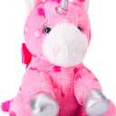 Stuffed Unicorn Animal Love Plush Toy with Hearts and Bow for Valentine,Soft Small 11.8" Sweet Plushie,Gifts for Girls