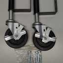 Two Black Gate Wheels, 
Gate Wheels for Wooden Gate