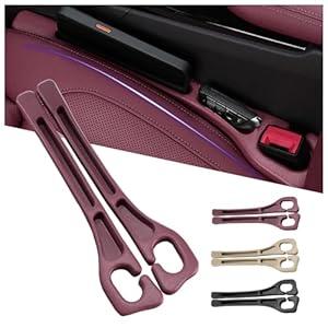 YGDMD 2PCS Car Gap Filler with Storage Slots,Upgrade Version Car Seat Gap Filler Organizer for Keys and Phone Holder,Multi-Purpose No Drop Seat Guard Avoid Items Droping (Red)