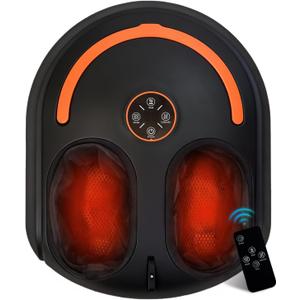 Foot Massager with Heat Shiatsu Foot Massager with Remote Deep Kneading Relief for Tired Electric Feet Massage Machine for Home and Office Gifts for Mom Dad Black