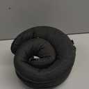 Memory Foam Travel Pillow | Provides Real Support to Head, Neck and Chin | Best Firm Airplane Pillow for Long Flights (Charcoal)