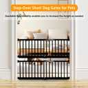 Dog Gate, SHYUJAJIE Adjustable Extra Wide Short Dog Gate,Small Pet Gate with 4 Extension Kits, Pressure Mounted for Doorways & Stairs (Black, 18-48" W*14" H)