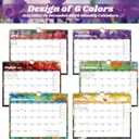 3 x Calendar 2025-2026, 18 Months Wall Calendar July 2025 to Dec 2026 Calendar with Julian Dates, 11" X 8.5" (Flower)