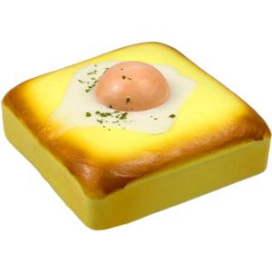funnysquee Egg Toast Squishies Super Soft Slow Rising Toy Cute Scented Simulation Food Square Cake Squishys Stress Relief Squeeze Toys for Kid Halloween Christmas Birthday Gift (Egg Toast)