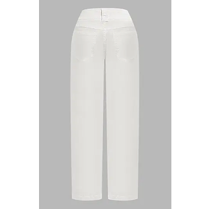 Flamingals Solid Seam Front Patch Pocket Mid Rise Straight Leg Pants Women XL