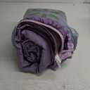 Floral Quilt Set Twin 2 Pieces Boho Purple Floral Quilt Coverlet Set Soft Microfiber Lightweight Purple Flower Quilted Bedspread for All Season 68"x 86"