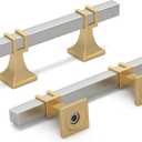 10 Pack 3 Inch Cabinet Pulls Brushed Nickel and Gold Cabinet Handles, Silver and Gold Dresser Drawer Pulls Brushed Nickel Kitchen Hardware