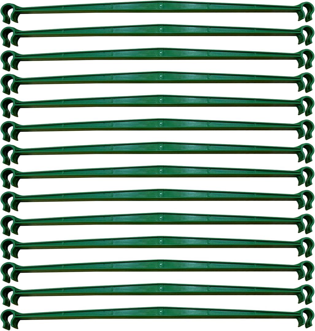 100Pcs Plant Stake Arms for Tomato Cage,11.8" Garden Stake Connectors with 2 Adjustable Buckles,Expandable Trellis Connectors Attach 11mm Diameter Plant Stakes for Climbing Plants Vegetables