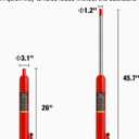 Big RED AQD3TR Hydraulic Long Ram Jack 3 Ton Heavy Duty Engine Hoist Cylinder with Clevis Base & Single Piston Pump - Professional Hydraulic Ram Cylinder for Garage Repair, Auto Shop, Farm Equipment