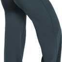 JGS1996 Wide Leg Yoga Pants Bottoms Straight Leg Leggings for Women High Waist Stretch Booty Casual Gym Workout Sweatpants (Small, Navy Blue)