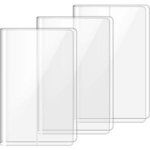 3 Pack A6 Clear Cover Transparent A6 Size 9.5 x 6.4 Inches Jelly Notebook Cover, Fits for Journal Weeks Planners and Books Measuring About 4.1 x 5.8 Inches