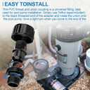 SP1480BLK Pool Pump Filter Connector Compatible with Hayward DE and Cartridge Filter, 1-1/2-Inch MIP Black Self-Aligning Double Male End Union Replace for Hayward Model #Cc1000 & Cc1500 Parts, 2 Pack