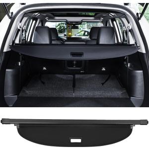 Trunk Cargo Cover for Nissan Rogue S SV SL Platinum 2021 2022 2023 2024 2025 Retractable Rear Trunk Cargo Luggage Security Shade Cover Shield Interior Accessories Waterproof All Weather (Black)