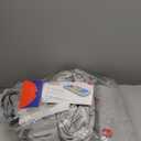 QPAU Inflatable Toddler Travel Bed with 3-Sided Safety Bumpers, Extra Large Kids Air Mattress, Includes Detachable Mattress, Portable for Camping, Travel, Home Use (Grey)