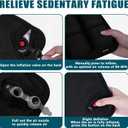 Travel Seat Cushion, Press Type Portable Inflatable Travel Seat Cushion, Suitable for Airplanes, Office Chairs, Wheelchairs, Cars, Stadiums, 36 Airbags Provide Comfortable Support (Black)