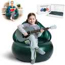 Portable Couch,Folding Chair,Bean Bag Chair,Blow Up Couch,Air Sofa,Inflatable Lounger,Inflatable Chair for Camping,Party, Yard,Outdoor, Rooms(Green), Medium Size (RTSF01)