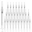 100 Pack Luer Lock Syringe 1ml with 27Ga 1/2 Inch Needle - Disposable Syringes 1ml with Sharp Needles - Individually Sealed, Sanitized 1ml Syringes with Needle Set for Refilling Liquid, DIY