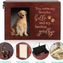 Pet Memorial Urns for Dog or Cat Ashes, Large Wooden Funeral Cremation Urns with Photo Frame, Keepsake Memory Box with Black Flannel Lining