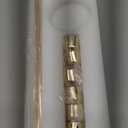 Gold Taper Candle Holder Set of 6, Brass Gold Tall Candlestick Holders, Metal Vintage Candle Stickers Long Holder Set, Pillar Decorative Candle Holder Fits 3/4 Inch Candle