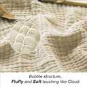 EMME Cotton Blanket King Size for Bed Soft Muslin Blankets 108"x90" Light Tan Lightweight Breathable Layering Bedspread Coverlet All Season Gauze