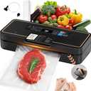 Vacuum Sealer for Food, 95kPa Food Saver Machine, 135W Fast-Sealing with Easy Tear Cutter, Built-in Bag Storage, 9-in-1 Compact with 10 ft Bag Roll