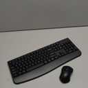 Wireless Keyboard and Mouse Combo, Full-Sized 2.4GHz Wireless Keyboard with Comfortable Palm Rest and Optical Wireless Mouse for Windows, Mac OS PC/Desktops/Computer/Laptops (Black)