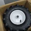 13x5.00-6" Tiller Tire and Wheel, 1 inch Axle Bore, 3-1/8" Centered Hub, Heavy-Duty 4-Ply Super Lug Tread for Garden Tractor Tiller Trencher Replacement, Fits Craftsman & Troy-Bilt, 13x6.00-6"