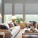 Changshade Cordless Cellular Shades, Blackout Honeycomb Shades for Windows, Pull Down Pleated Blinds, Easy to Install for Indoor Windows and French Doors,58" W x 72" H, Grey