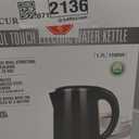 Secura Original Stainless Steel Double Wall Electric Water Kettle 1.8 Quart with Auto Shut-Off & Boil-Dry Protection, Black Onyx SWK-1701DA/HB-3227B