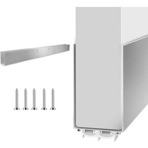 Aluminum Door Draft Stoppers - 39' Weather Stripping Seal for Exterior & Interior Doors (Silver)