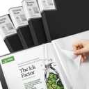 Binder with Plastic Sleeve 4 Pack 8.5"x11" Demo Book Black Portfolio Folder with Protective Film 30 Pockets 60 Page Capacity