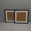 Picture Frames 10x10 2 Pack Made of Solid Wood Black for Wall Mounting and Tabletop Display