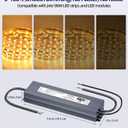 24V Dimmable LED Driver, 80W Triac LED Transformer Compatible with Lutron & Leviton Switches, Dimmable Led Power Supply Waterproof IP67 AC to DC Adapter for LED Lighting Smooth Flicker Free Dimming