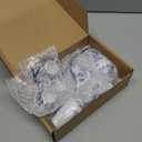 Funtery 9-Piece Blue & White Porcelain Ornaments - Chinoiserie Fall Pumpkin Decor Hanging Pendants - Ceramic Christmas Tree Ornaments for Christmas & Autumn Decoration (Vivid Style)