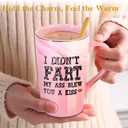 2 x Personalized Ceramic Coffee Mug with Lid Tea Cup Women White Elephant Gifts Adult Christmas Gag Funny Weird Novelty Who Have Everything Prank Good Hilarious Naughty Dirty Unisex Secret Dirty Santa