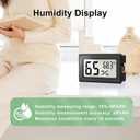 6-Pack Mini Hygrometer Indoor Humidity Meter, Mini Digital Thermometer Humidity Gauge Meter, Indoor Thermometer Hygrometer Monitor Fahrenheit () for Reptile Thermostat, Jars Reptile, Fridge