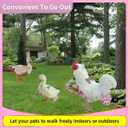 MANON ROSA Chicken Diapers Bantam Hens - Reusable 3-Piece Set with Bow Ties Poultry Nappies Washable Waterproof for Geese Pet Ducks Silkie (Floral S)
