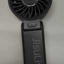 JISULIFE Handheld Fan Life7  Ultimate Flexibility: High-Power Motor, LED Display, 19.5 Hrs Cooling, 5000mAh Rechargeable, 5-Speed, Foldable Design, 3-IN-1 Portable Fan for Travel Cruise Beach(Black)