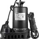 WASSERMANN 1/2HP Sump Pump,3300GPH Thermoplastic Utility Pump Electric Portable Transfer Clean/Dirty Submersible Pump with Float Switch for Pool Tub Garden Pond Draining with 10 FT Cord