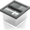 Bottomless Coffee Knock Box, Stainless Steel Espresso Knock Box Chute for Coffee Grounds, Counter Mounted Knock Box, Open Bottom Countertop Knock Box for Commercial Coffee Shop Office Home