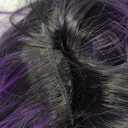 NAYOO Long Ombre Purple Wavy Wig for Women 26 Inch Middle Part Curly Wavy Wig Natural Looking Synthetic Heat Resistant Fiber for Daily Party (Ombre Purple)