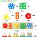 Yetonamr Montessori Toys for 1 2 3 Years Old Boys Girls Birthday Gifts, Wooden Sensory Toys for Ages 2-4 Toddlers Kids Baby, Toddler Learning Toy Activities Puzzles Ages 1-3