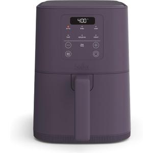 bella 4Qt Slim Air Fryer, Fits-anywhere™ Kitchenware, EverGood™ Ceramic Nonstick Coating, Adjustable Temperature, 6 Preset Cooking Options, 60 Min Auto Shutoff w Audible Tone, 3.3lb Capacity, Plum