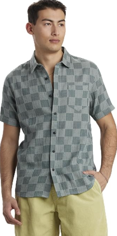 Unionbay Men's Bradley Short Sleeve Gauze Button Down Shirt, Snow Pine, XL