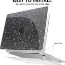 AKIT Compatible with MacBook Air 13 inch Case Sparkly 2025 2024-2022 M4 M3 M2 A3240 A3113 A2681, Glossy Glitter [Anti-Cracking] Hard Shell Laptop Case Cover for MacBook Air 13.6 inch 2025, Black