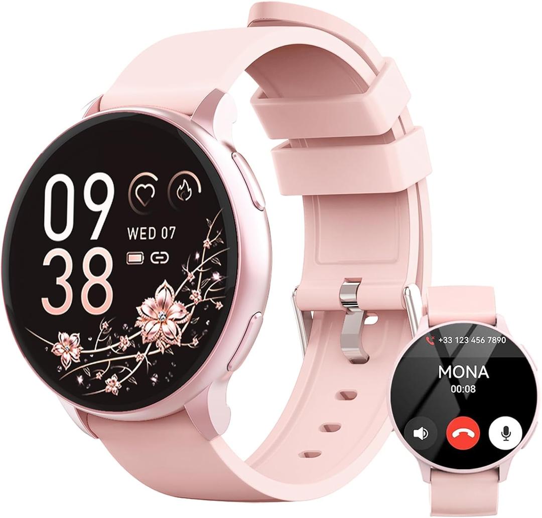 Smart Watch for Men Women Fitness Tracker with 100+ Sport Modes, Activity Trackers for iOS/Android Waterproof/Heart Rate/Sleep/Steps Monitor/Pedometer Monitor Monitor (Pink)